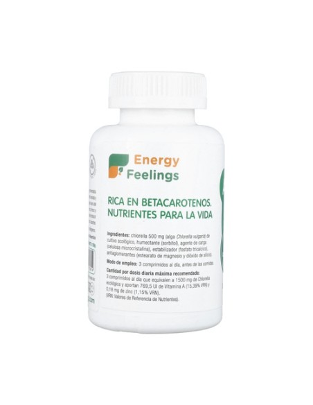 Active detox de chlorella 120 cápsulas de 500μg Energy Feelings