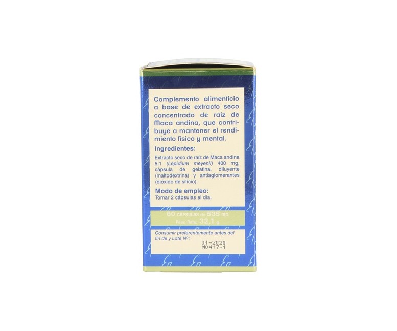 Maca 2.000 mg 60 cápsulas vegetales de 535mg Estado Puro