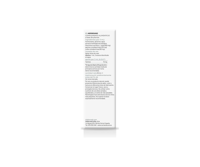Extracto de Árandano (Fórmula XXI) 50 ml Soria Natural