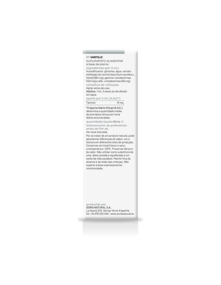 Extracto de Árandano (Fórmula XXI) 50 ml Soria Natural