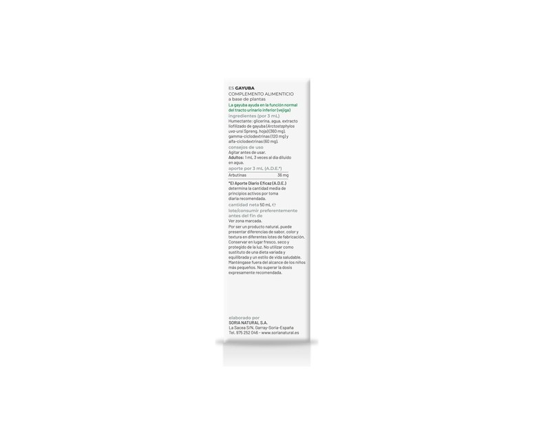Extracto de Gayuba (Fórmula XXI) 50 ml Soria Natural
