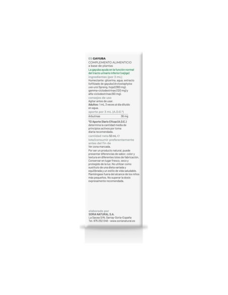 Extracto de Gayuba (Fórmula XXI) 50 ml Soria Natural