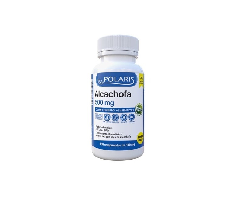 Alcachofa 500 mg digestión e hígado 150 comprimidos de 500mg Polaris Formula