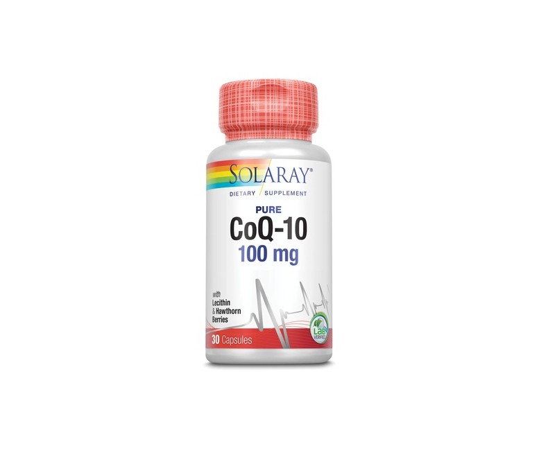 Pure Co-Q10 30 perlas de 100mg Solaray