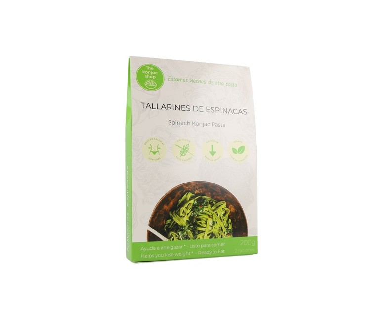 Tallarines de espinacas de konjac 200 g The Konjac Shop