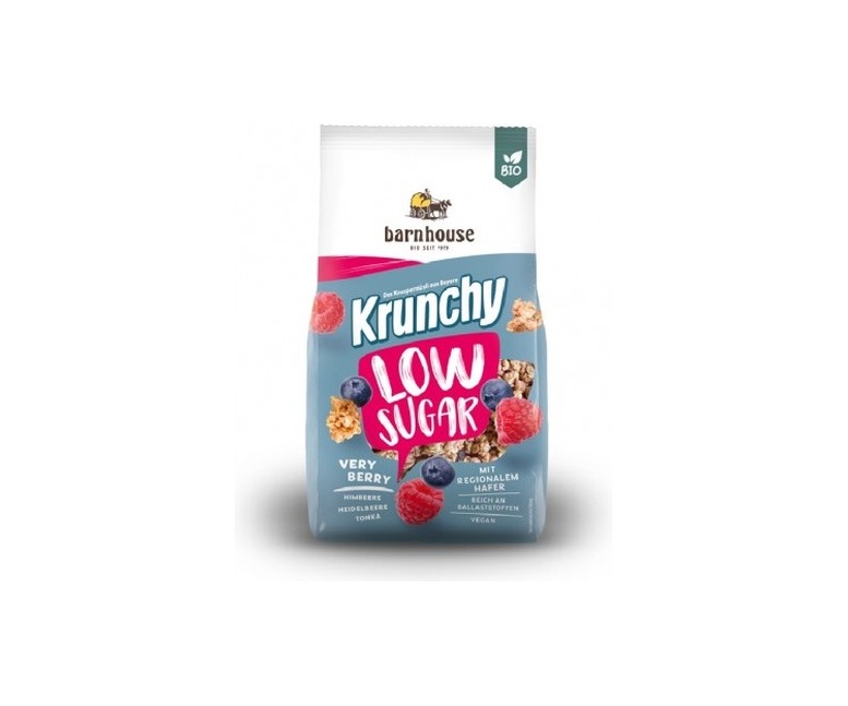 Muesli krunchy frutos rojos bajo en azúcar bio 375 g Barnhouse