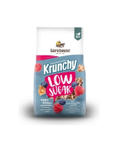 Muesli krunchy frutos rojos bajo en azúcar bio 375 g Barnhouse