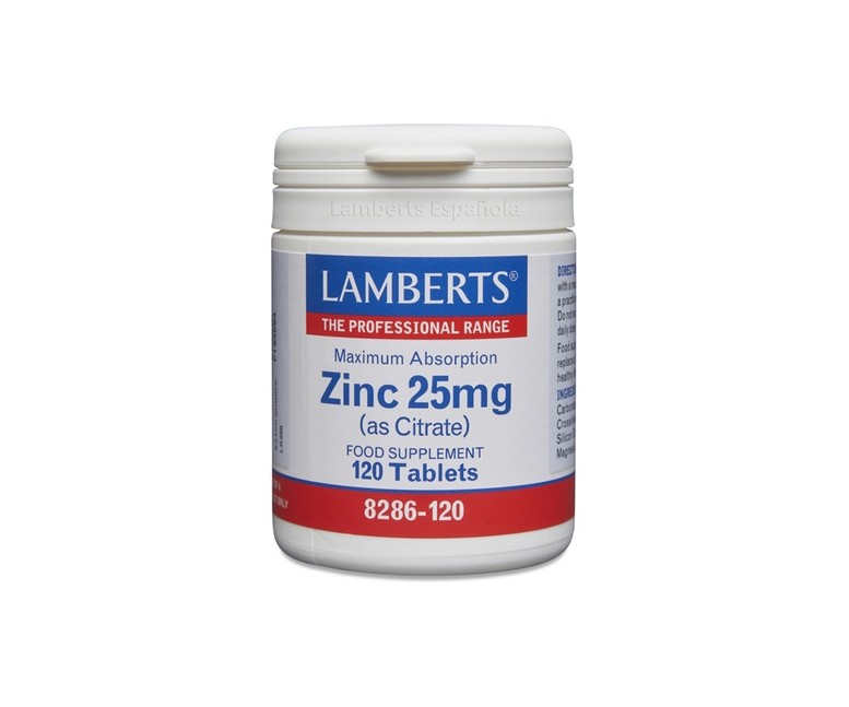 Zinc 120 tabletas de 25mg Lamberts