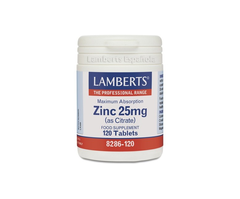 Zinc 120 tabletas de 25mg Lamberts