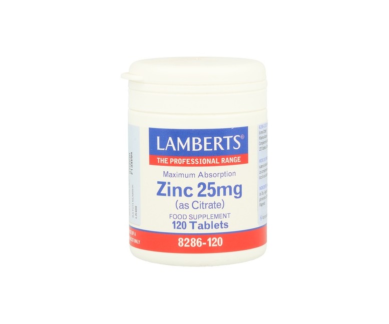 Zinc 120 tabletas de 25mg Lamberts