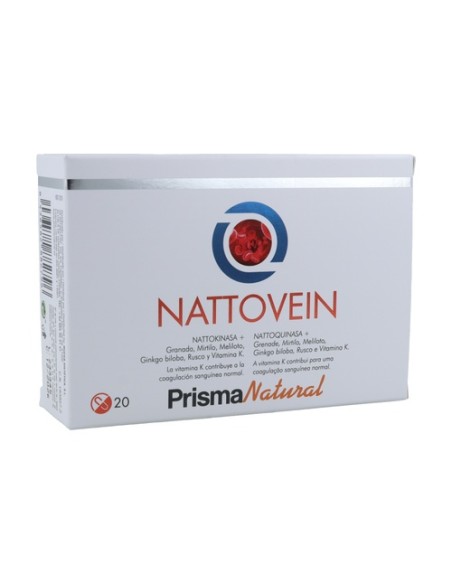 Nattovein apoyo al flujo sanguíneo 20 cápsulas de 768mg Prisma Natural