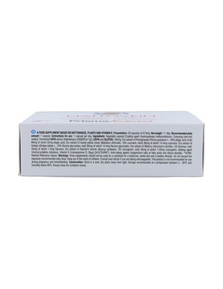 Nattovein apoyo al flujo sanguíneo 20 cápsulas de 768mg Prisma Natural