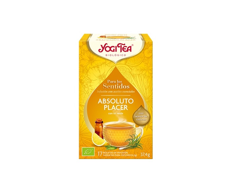 Infusión ayurvédica Para los sentidos Absoluto Placer 17 bolsitas infusoras de 2.2g Yogi Tea