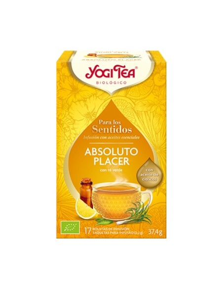 Infusión ayurvédica Para los sentidos Absoluto Placer 17 bolsitas infusoras de 2.2g Yogi Tea