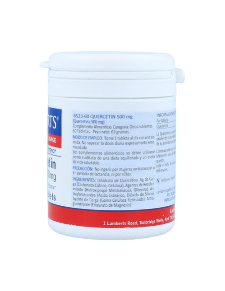 Quercetina 60 tabletas de 500mg Lamberts