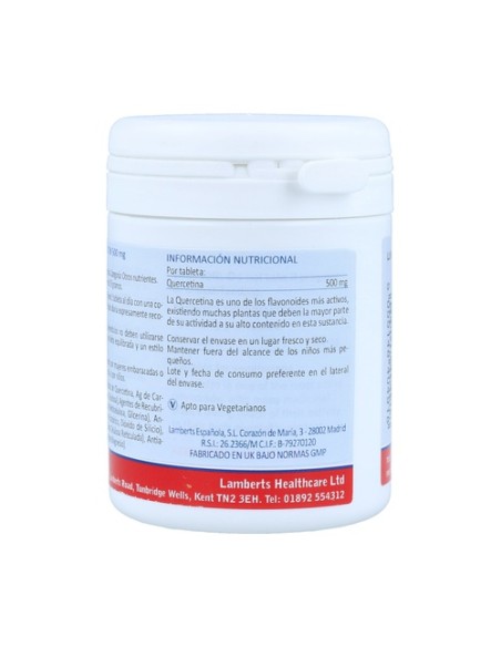 Quercetina 60 tabletas de 500mg Lamberts