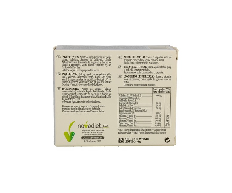 Dorminova 60 cápsulas Nova Diet
