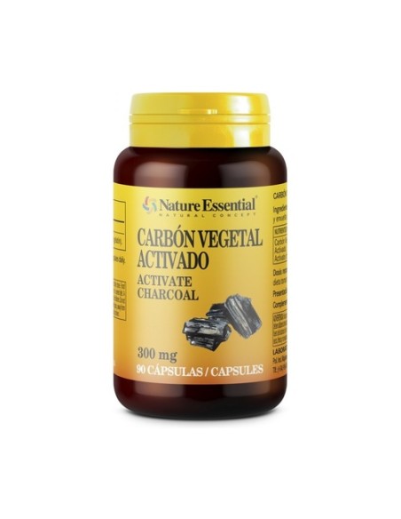 Carbón vegetal activado 200mg 90 cápsulas Nature essential