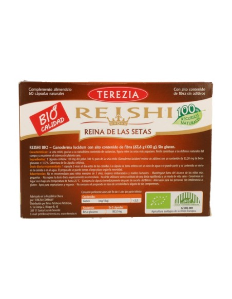 Reishi 100% Bio 60 cápsulas Terezia Company