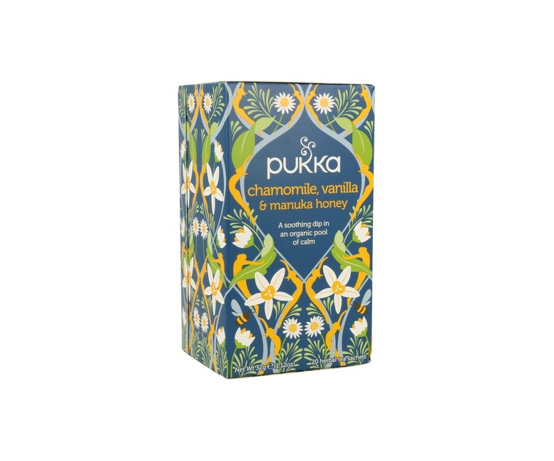 Infusión Manzanilla, Vainilla y Miel Manuka BIO 20 bolsitas infusoras Pukka