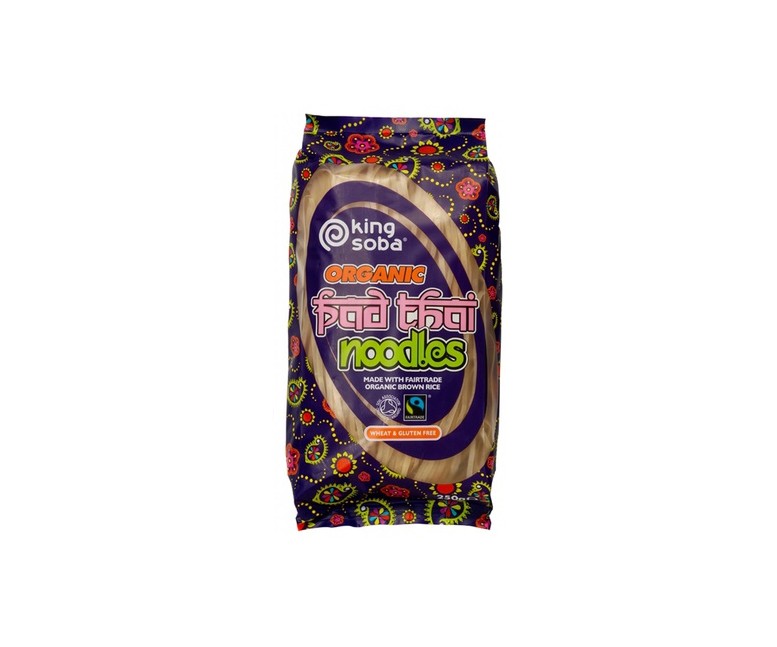 Fideos Pad Thai de Arroz Integral sin Gluten BIO 250 g King Soba