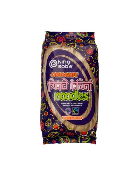 Fideos Pad Thai de Arroz Integral sin Gluten BIO 250 g King Soba