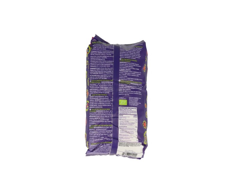 Fideos Pad Thai de Arroz Integral sin Gluten BIO 250 g King Soba