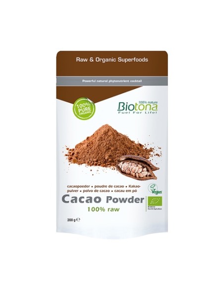 Cacao Raw Powder Bio 200 g Biotona