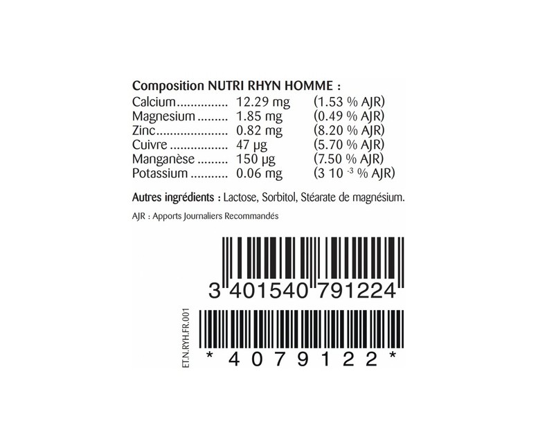 Nutri rhyn hombre 70 comprimidos masticables Activa