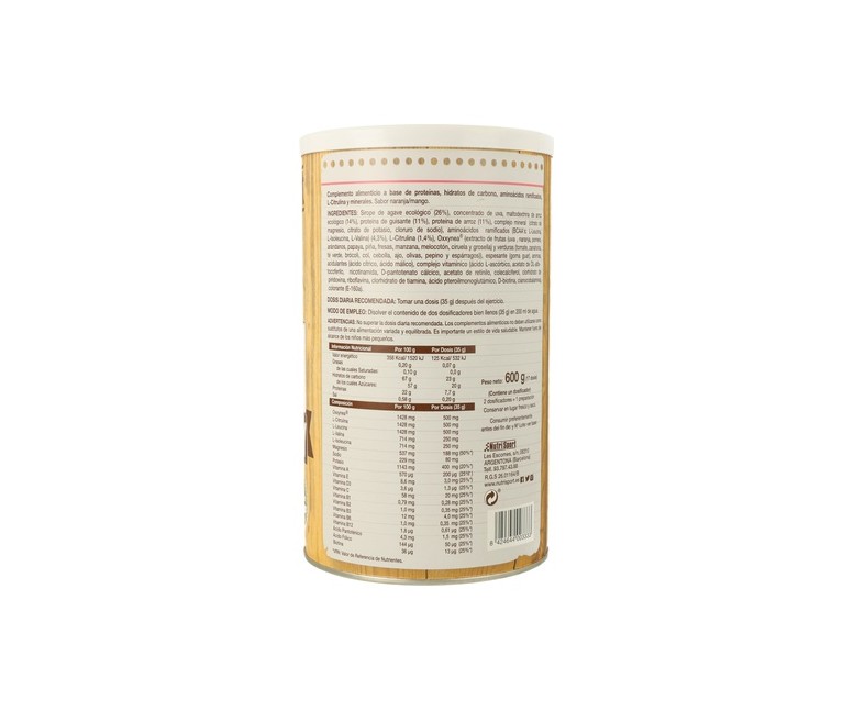 Vegan R3:1 Recovery (sabor Naranja y Mango) 600 g (Naranja - Mango) Nutrisport