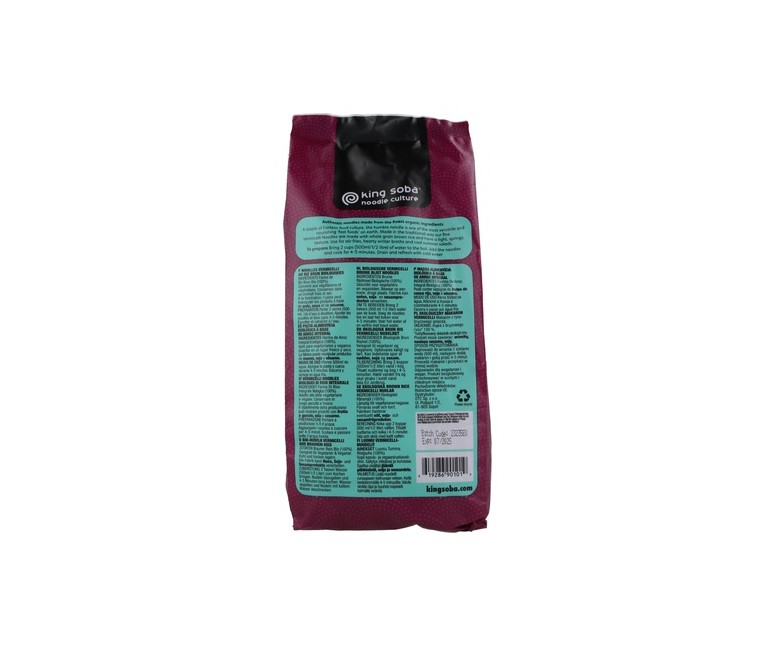 Fideos Vermicelli Integral sin Gluten BIO 250 g King Soba
