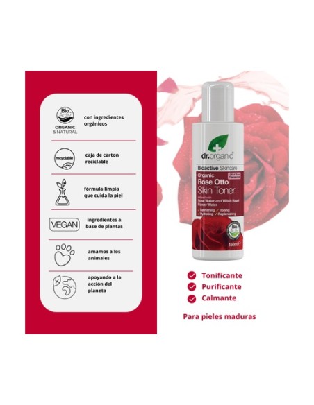 Organic Rose- Tónico para la piel 150 ml Dr. Organic