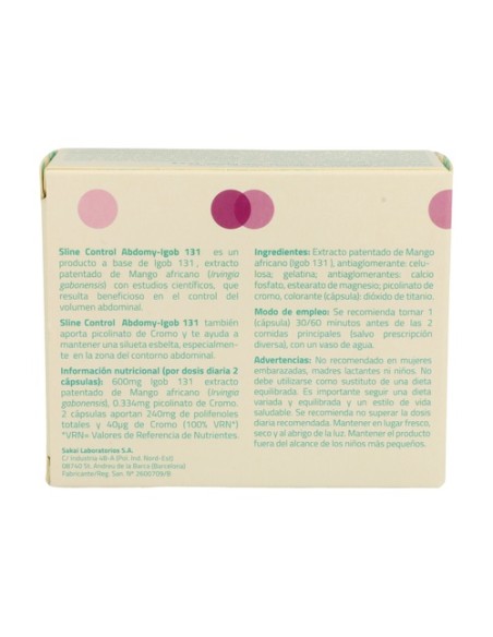 Sline Control Abdomy 45 cápsulas Sakai