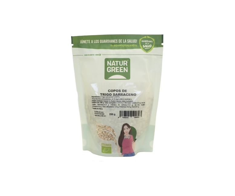 Copos de trigo sarraceno sin gluten 250 g (Trigo) NaturGreen