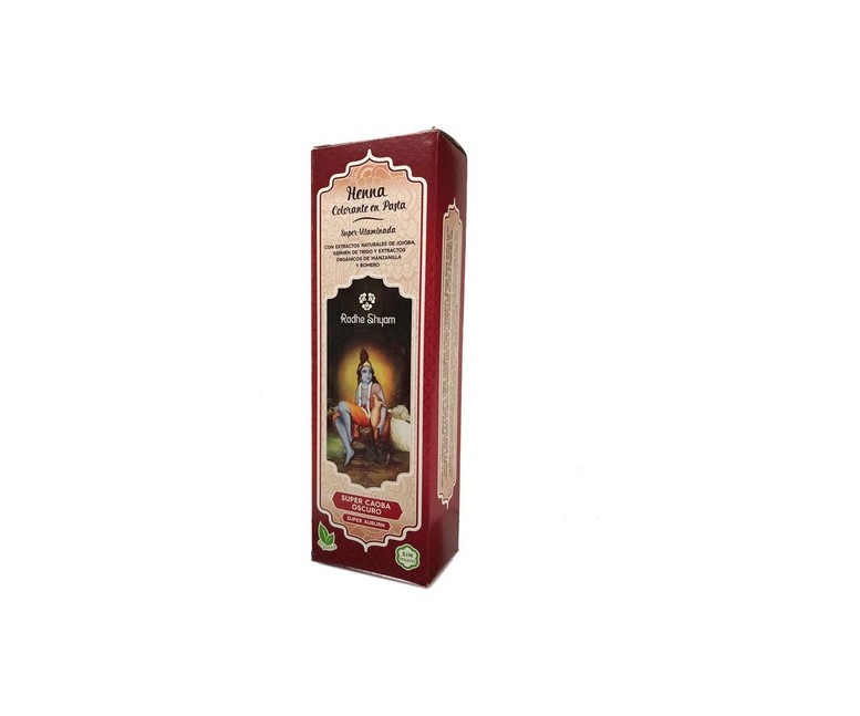 Henna Super Caoba Oscuro Pasta 200 ml Radhe Shyam