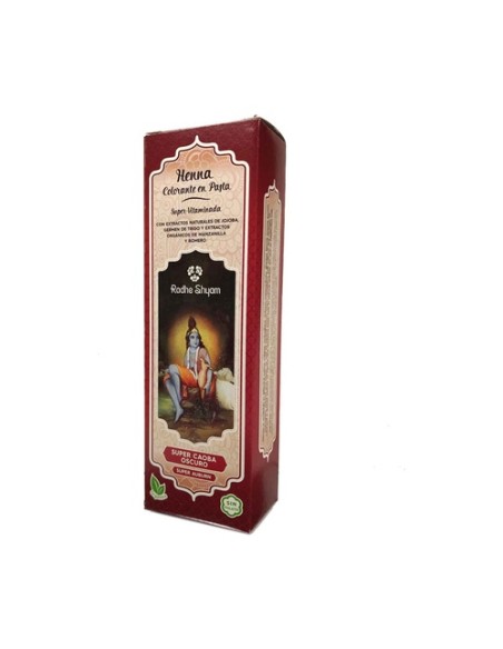 Henna Super Caoba Oscuro Pasta 200 ml Radhe Shyam