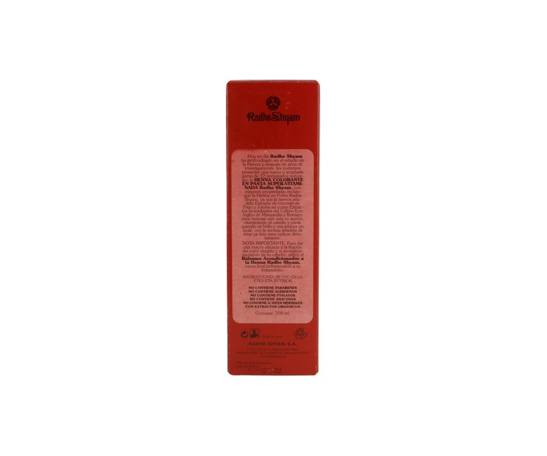 Henna Super Caoba Oscuro Pasta 200 ml Radhe Shyam