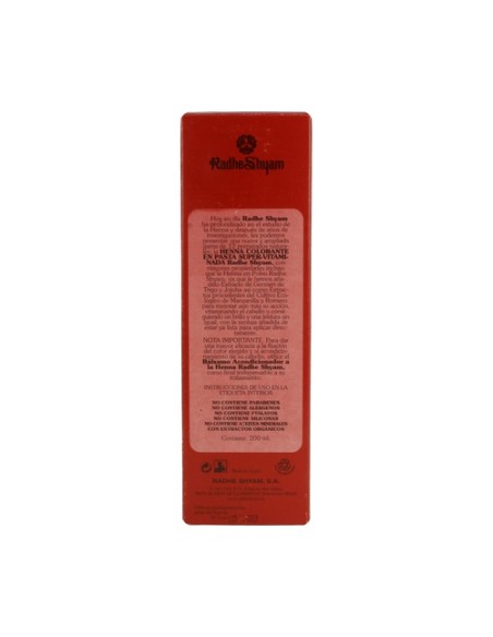 Henna Super Caoba Oscuro Pasta 200 ml Radhe Shyam