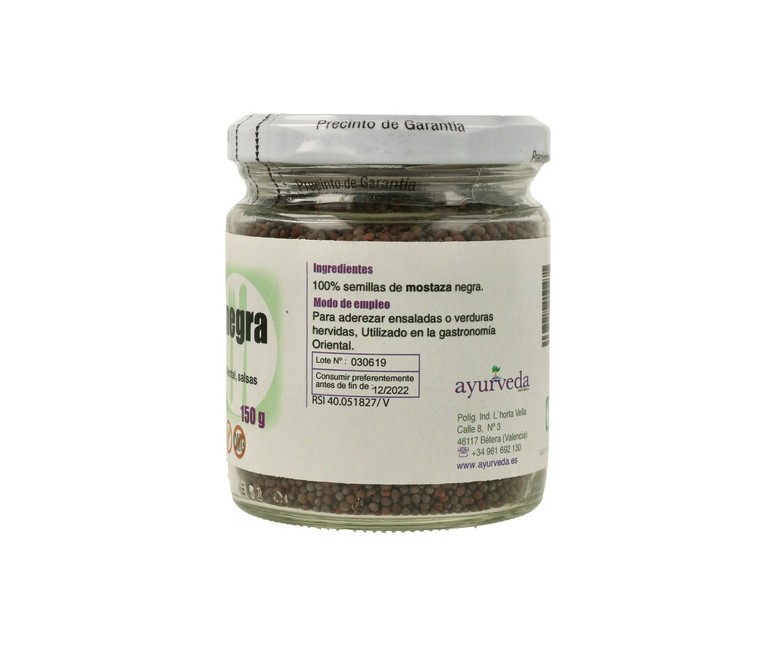 Semillas de Mostaza Negra 150 g Ayurveda