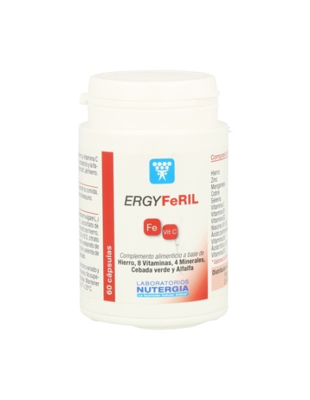 Ergyferil hierro 60 cápsulas Nutergia