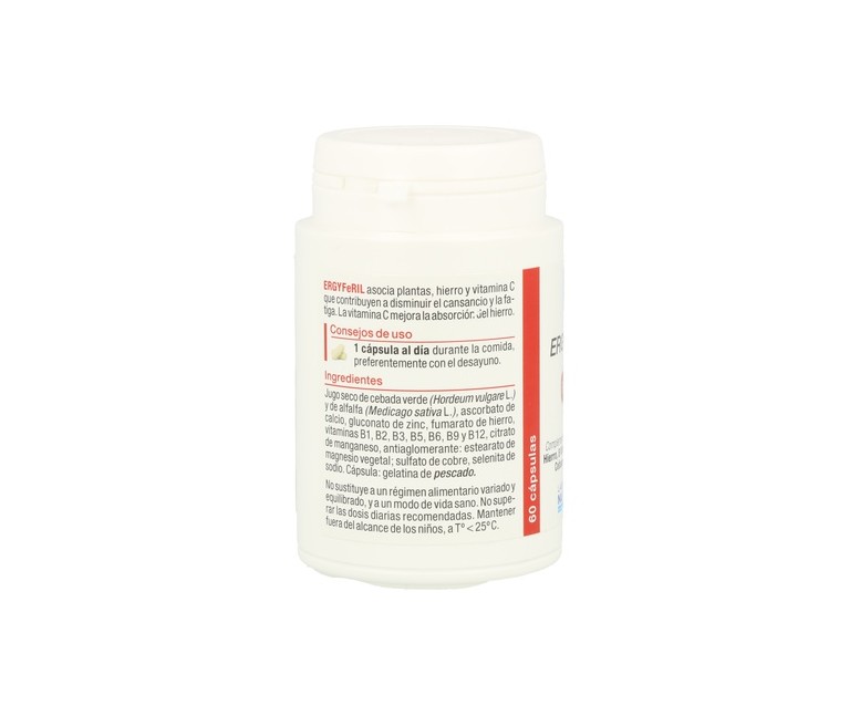 Ergyferil hierro 60 cápsulas Nutergia