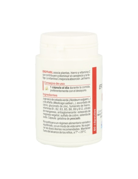Ergyferil hierro 60 cápsulas Nutergia