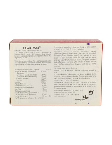 Heartmax 60 cápsulas Health Aid
