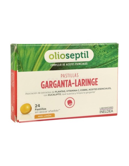 Olioseptil garganta y laringe (miel y limón) 24 pastillas (Limón - Miel) Olioseptil