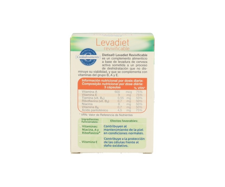 Levadiet Revivificable 80 cápsulas Dietisa