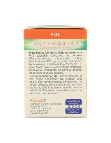 Levadiet Revivificable 80 cápsulas Dietisa