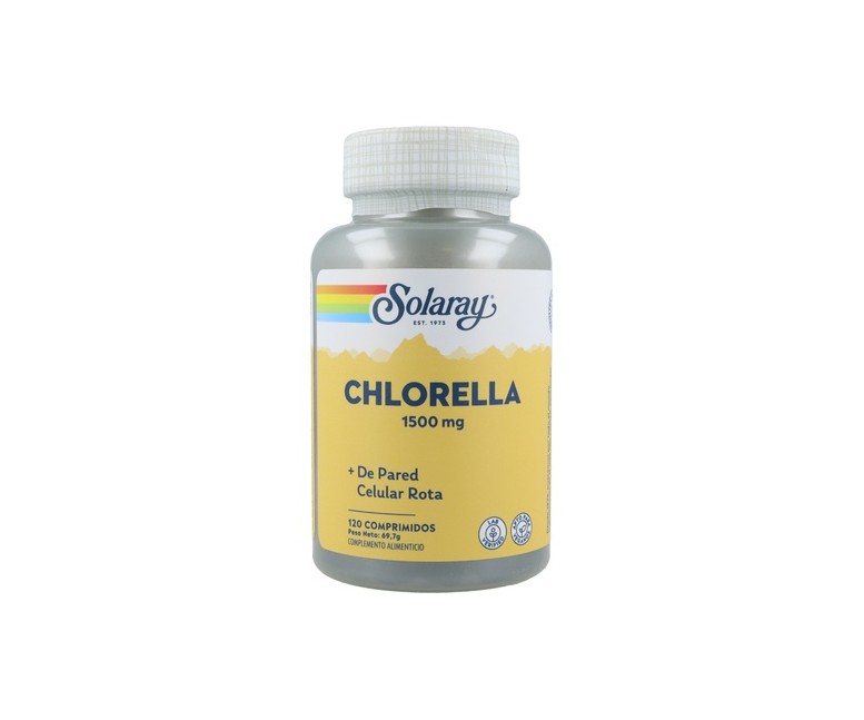 Chlorella 120 tabletas de 1500mg Solaray
