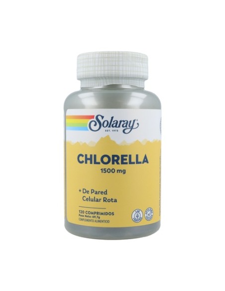 Chlorella 120 tabletas de 1500mg Solaray