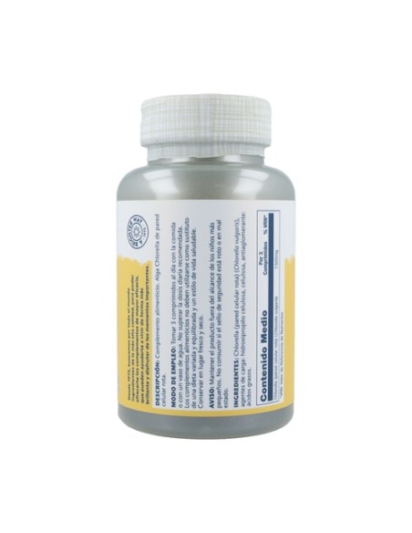 Chlorella 120 tabletas de 1500mg Solaray