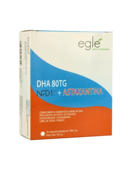 DHA / NPD1 80TG Astaxantina 30 cápsulas Egle